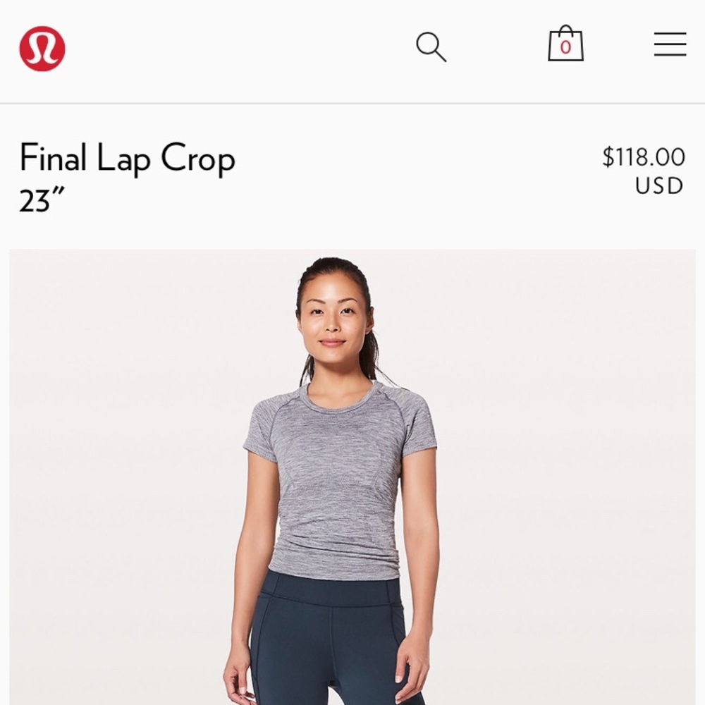 Lululemon Final Crop 23’ - True Navy - Size 6